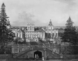 Warschau, Schloß Wilanow von der Parkseite
