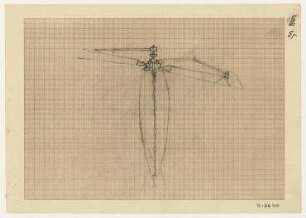 Skizze eines Fluggerätes mit Propeller