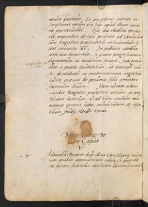 V. De consiliariis Decani.