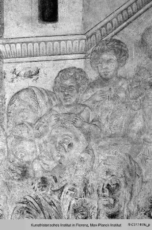 Untere Zone mit Apostelszenen : Schattenheilung des heiligen Petrus