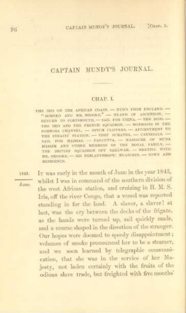 Captain Mundy's journal