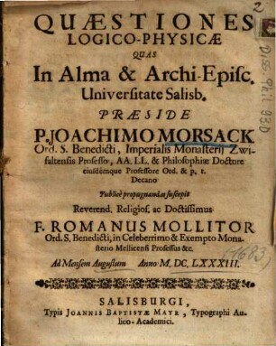 Quaestiones Logico-Physicae