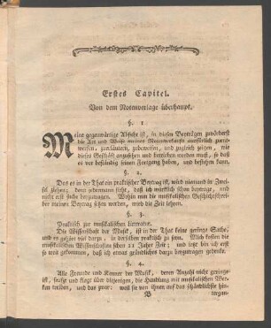 Erstes Capitel. Von dem Notenverlage überhaupt.