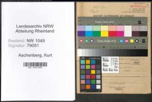 Entnazifizierung Kurt Aschenberg , geb. 20.06.1893 (Anwalt)
