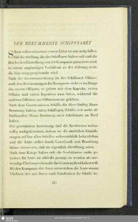 Der Bekümmerte Schiffsarzt