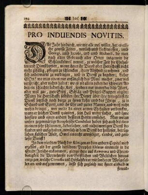 194-200, Pro Induendis Novitiis