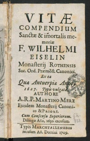 1r-65, Vitae Compendium Sanctae & immortalis ...