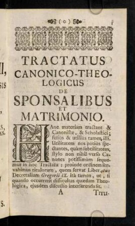 1, Hanc materiam tractant & Canonistae , & Scholastici ...