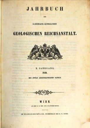 Jahrbuch der Geologischen Reichsanstalt. 10. 1859