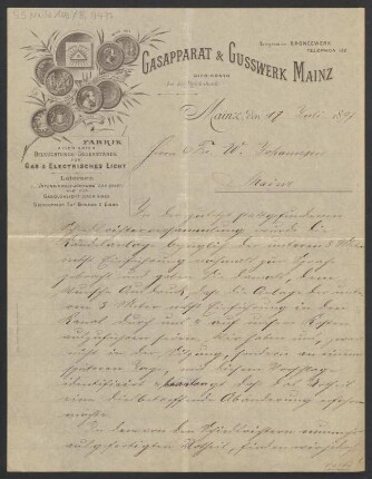 Brief an Friedrich Johannsen : 12.07.1897