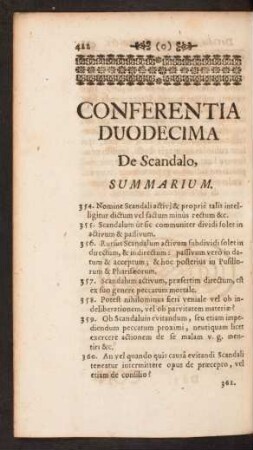 Conferentia Duodecima De Scandalo,
