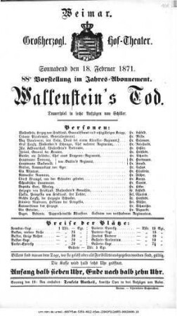 Wallenstein's Tod