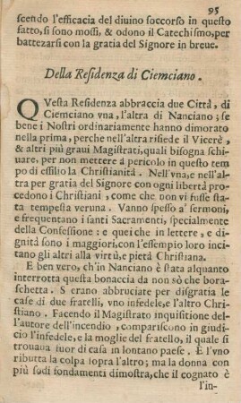 Della Residenza di Ciemciano