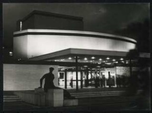 Schauspielhaus, Wuppertal: Ansicht Haupteingang / Nachtaufnahme