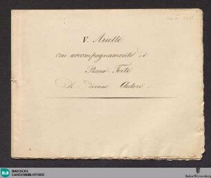 5 Arias - Don Mus.Ms. 2715 : V, pf