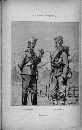 Tafel V. Uniformen der Feinde, Serbien.