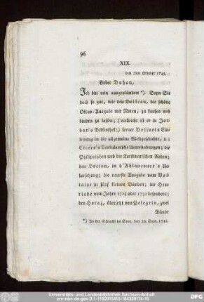 XIX. den 2ten Oktober 1745.