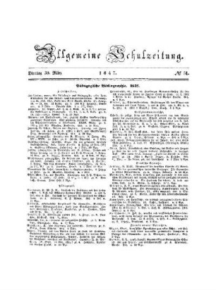 Pädagogische Bibliographie : 1847
