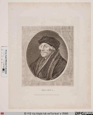 Bildnis Desiderius Erasmus, gen. Erasmus von Rotterdam