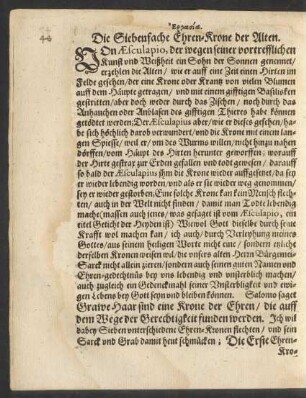 Die Siebenfache Ehren-Krone der Alten.