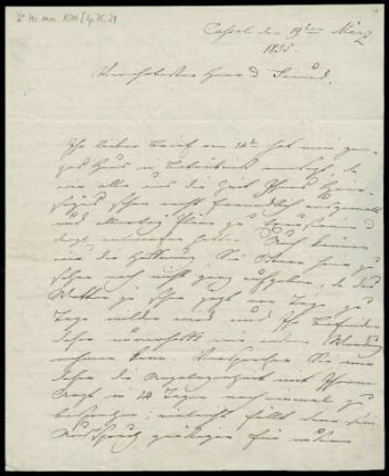 Brief von Louis Spohr an Friedrich Rochlitz