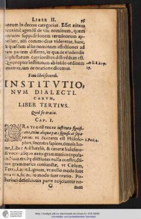 Intitvtio, Nvm Dialecticarvm, Liber Tertivs. Quid sit oratio.
