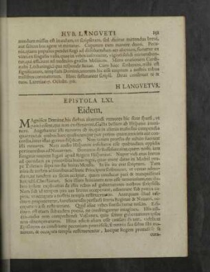 Epistola LXI. - LXX.