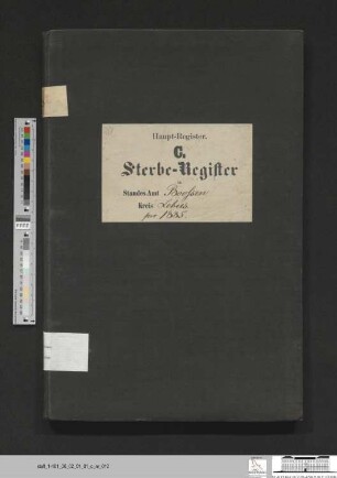 Sterberegister Booßen 1885