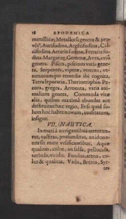 VII. Nautica.