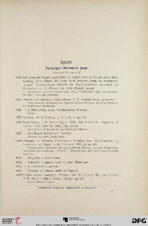 Sport (Nr. 1024-1045)