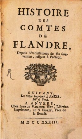 Histoire de Comtes de Flandre