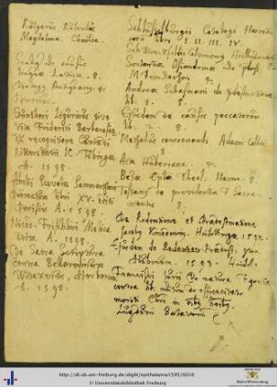 Bibliographische Notizen