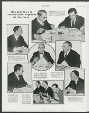 Una comida de la Confederacion Argentina de Escritores