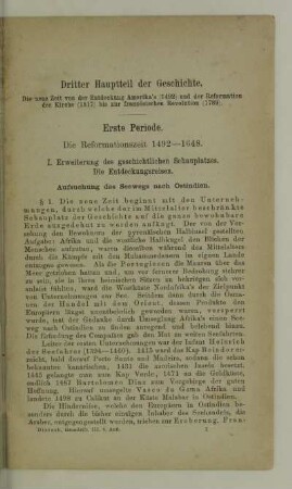 Erste Periode. Die Reformationszeit 1492-1648