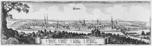 Grimm (Grimma) : Grimm (Grimma) Stadtansicht. Kupferstich von Caspar Merian. Dresden: Staatliche Kunstsammlungen Kupferstich Kabinett