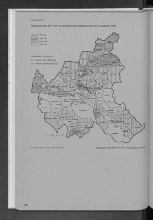 Schaubild 6 Stimmenanteile der F.D.P. in den Hamburger Stadtteilen bei der Europawahl 1984