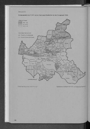 Schaubild 6 Stimmenanteile der F.D.P. in den Hamburger Stadtteilen bei der Europawahl 1984