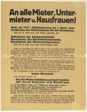 Aufruf zum Eintritt in den Leipziger Mieterschutz-Verband