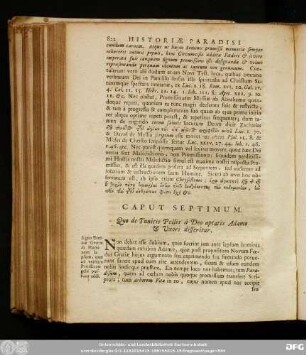 Caput Septimum. Quo de Tunicis Pellis à Deo aptatis Adamo Uxori disseritur.