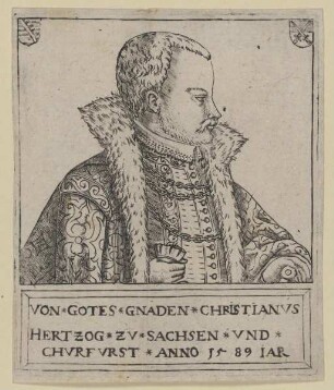 Bildnis des Christianvs Herzog zv Sachsen