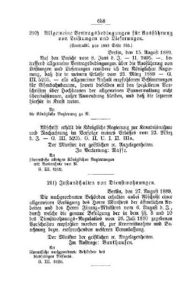 Instandhalten von Dienstwohnungen : [I. Allgemeine Verhältnisse]