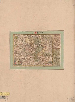 Karte des Kreises Leipzig, ca. 1:500 000, Kupferstich, vor 1745