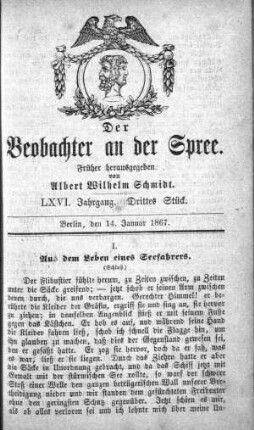 3. Stueck, 14. Januar 1867