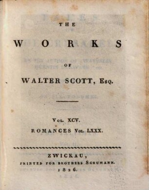 The Works of Walter Scott, Esq., 95. Tales of the crusaders ; Vol. 5, The talisman ; Vol. 2