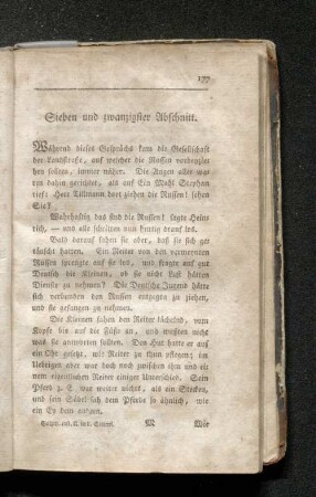 Sieben und zwanzigster Abschnitt.