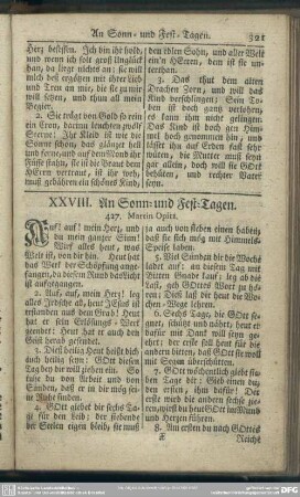 XXVIII. An Sonn- und Fest-Tagen