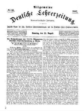 Die Verhandlungen der XXVII. Allgemeinen Deutschen Lehrerversammlung zu Gotha : (Schluß)