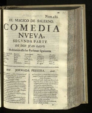 Pt. 2: El Magico De Salerno : Comedia Nveva