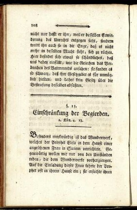 §. 13. Einschränkung der Begierden.