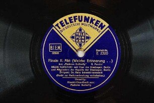 Finale, II. Akt (Welche Erinnerung..) : aus "Madame Butterfly" / G. Puccini